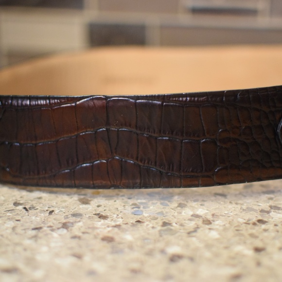 W. KLEINBERG Embossed Croc Belt main image 8